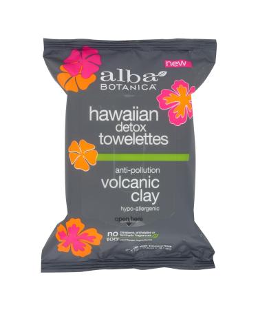 Alba Botanica Hawaiian Detox Towelette, 30 Count per Pack - 3 per case.