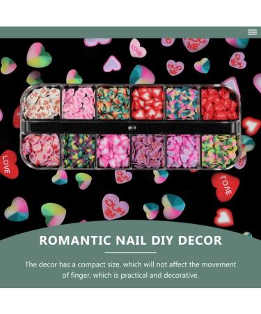 Love Nail Charms 2 Boxes Love Heart Nail Art Slices 3D Nail Art Stickers DIY Polymer Clay Slice Charm for DIY Crafts Nail Art Cellphone Decoration Manicure Tool Nail Charms Nail Art Studs - Buy Online on GoSupps.com