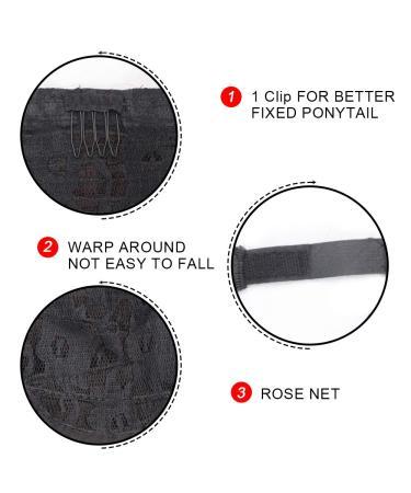 22 Corn Wave Magic Paste Ponytail Extension | Long Wavy Curly Hair Fluffy Pony Tail 22 Inch | Mixed Dark Brown Gold# | Pack of 1 - Buy Online on GoSupps.com