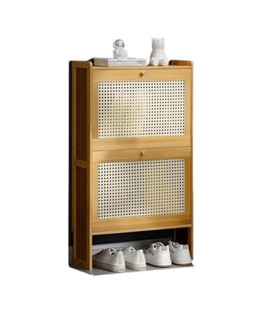 Stackable Slim Shoe Storage Cabinet for Entryway Shoe Organizer with Flip Drawers Free Standing Shoe Cabinet for Closet Hallway Bedroom Shoe (Color : A Size : 50x17x87CM)