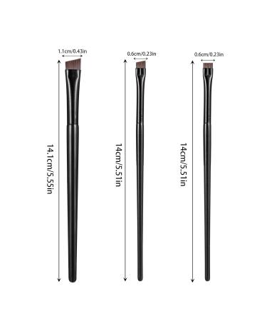 FENGCHUANG Slanted Eyeliner Brush Set - 6 Essential Eye Makeup Tools for Beautiful Brows & Liner - International Shipping Available - Buy Online on GoSupps.com