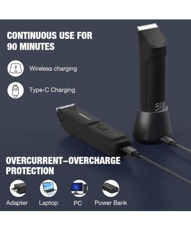 TOUCHBeauty Electric Body Hair Trimmer & Grooming Kit for Men - Waterproof LED Light Replaceable Ceramic Blade - Ideal for Groin & Pubic Hair Grooming - Buy Online on GoSupps.com