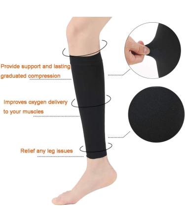 ZMERCH Kniehohe Socken | Compression Socks for Varicose Veins | Pain Relief for Men & Women | Outdoor Sports Pressure Calf Stockings - Black - Buy Online on GoSupps.com