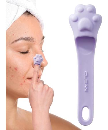 Silicone Facial Scrubber | Comfortable Massager Brush Face Scrubber Cat Paw Shaped Manual Mat Scrubber Pore Cleaner For Nose Face Cheeks Forehead Purple - Buy Online on GoSupps.com
