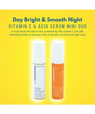 Ole Henriksen Day & Night Serum Mini Duo Set - Vitamin C, Hyaluronic Acid, Dewtopia 20% Acid Treatment - Buy Online on GoSupps.com