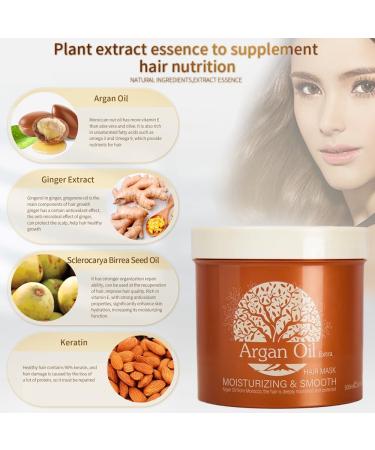 Argan Oil Hair Mask 16.90 oz | Repair Split Ends & Moisturize All Hair Types - 500ml - Buy Online on GoSupps.com