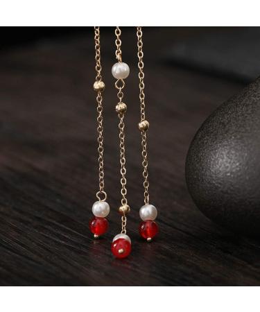 Chinese Wedding Bride Hair Accessory Chinese Hanfu Headdress Bride Full Set of Hair Fringe Hairpin Wearing A Hairpin with Characteristic Elements - Buy Online on GoSupps.com