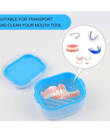 Prohese Dental Care Kit: Sieve Can for Storing Bite Rails & Cleaning Solutions for Dentures - Blue - Buy Online on GoSupps.com