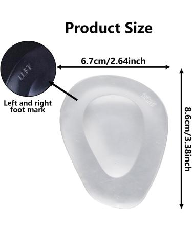 10 Pack Clear Gel Metatarsal Pads - Pain Relief Cushion for Ball of Foot - Self-Adhesive Insoles for Men & Women - Buy Online on GoSupps.com