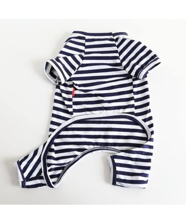 Shop Bt Bear Dog Clothing - Classic Striped Pajamas & Soft Cotton Overalls for Pugs French Bulldogs Cats & Small Dogs (XL Black) - Buy Online on GoSupps.com