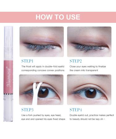 Slide Stripes Double Eyelid Tape & Slupoter Cream - 360PCS Waterproof Invisible Tape + 5ML Styling Cream for Perfect Double Eyelids - Buy Online on GoSupps.com