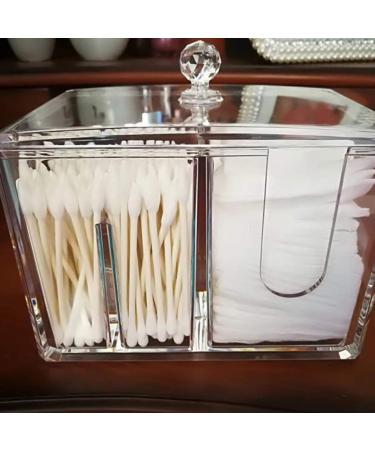 Fomiyes Kasten Wattepad Organizer - Clear Mini Container with Lid for Cosmetics & Toothpicks | International Shipping Available - Buy Online on GoSupps.com