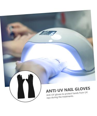 minkissy 1 Pair Nail Gloves Fingerless Gloves Gel Manicure Gloves Gel Nail Led Lamp Gloves Uv Shield Gloves Uv-resistant Manicure Gloves Polyester Anti-black Mj03 - Buy Online on GoSupps.com