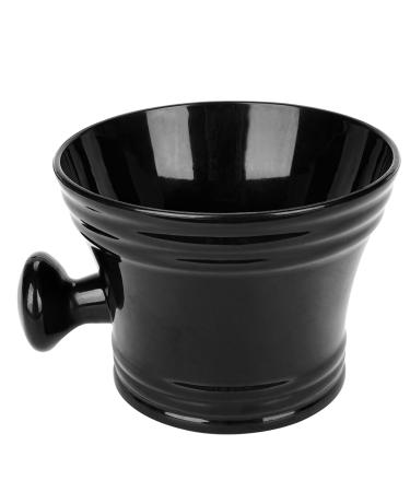 Linkidiea men plastic rasier cups with handle deep size structured wet razor cup traditional wet razing factory razor cup (black)