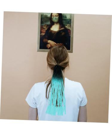 Housoutil Ponytail Braids Wigs Colorful Crochet Braids Synthetic Hair Braids Afro Curly Hair Ties Colorful Hair Braids Hair Bands Premium Hairpiece Silk Soft - Buy Online on GoSupps.com