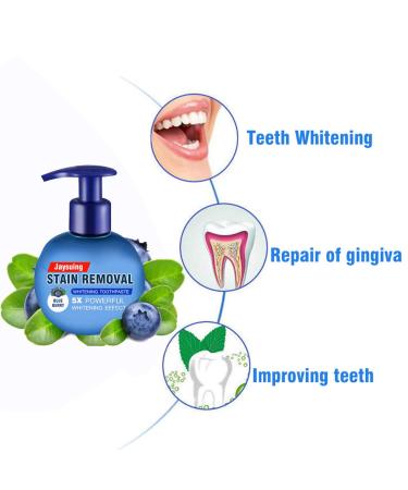 Natural Whitening Toothpaste with Baking Soda - Fluoride-Free Stain Removal & Gum Health (Blueberry Flavor) - International Shipping Available - Buy Online on GoSupps.com
