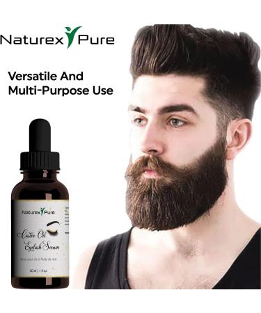 Castor Oil for Eyelashes & Eyebrows - Non-Sticky Formula | NaturexPure 30ml - Boost Growth & Nourish Naturally - Buy Online on GoSupps.com