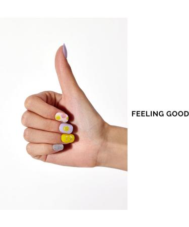 NAILOG Semi Cured Gel Nail Strips 34 pcs Salon-Quality Gel Nail Stickers Long Lasting Nail Wraps for Women with Soft Gel Finish (Feeling Good) - Buy Online on GoSupps.com