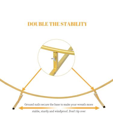 Fogein 6.6ft Round Backdrop Stand - Metal Circle Arch Stand for Wedding & Party Decor (Gold) - Buy Online on GoSupps.com