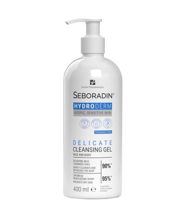 Seboradin Hydroderm Shower Gel For Women And Men For Sensitive Dry Atopic Skin Wash Gel For Face And Body With D-Panthenol Emollient Cottonseed Oil 400ml