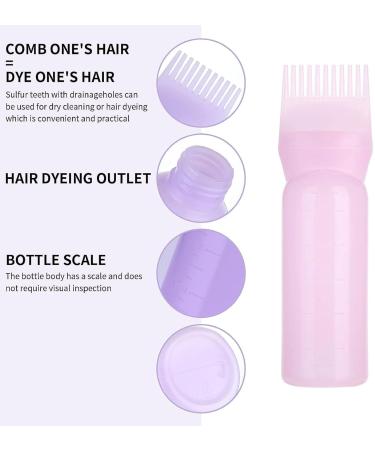 GYTFOG Hair Oil Applicator Bottle Set - 3 PCS Color Oil Comb Tool for Scalp Treatment - 120 Ml Essential Bottle with Comb and Graduated Scale - Buy Online on GoSupps.com