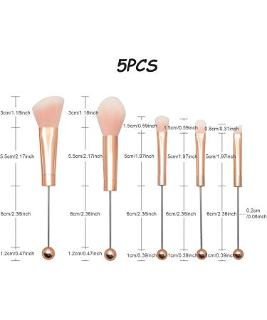 Eye Makeup Brushes Makeup Brush Set for Women Beaded Rose Gold DIY Faux Fiber Make Up Brushes for Eyeshadow Concealer Eyebrow Foundation Contour Makeup Supplies - Buy Online on GoSupps.com