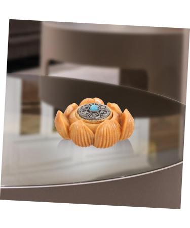 Handcrafted Wooden Miniature Lotus Ornament - Homsfou Auto-Decor for Office & Home Decoration - Buy Online on GoSupps.com