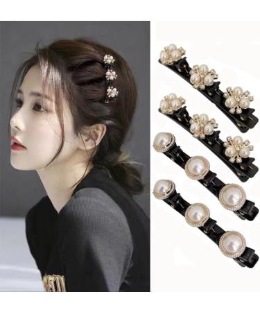 2024 New Sparkling Crystal Stone Braided Hair Clips Mini Waterproof Rhinestone Hair Clips Braided Hair Clips Multi Clip Hair Barrette and Hair Braid Clips for Women and Girls (4pcs-b) - Buy Online on GoSupps.com