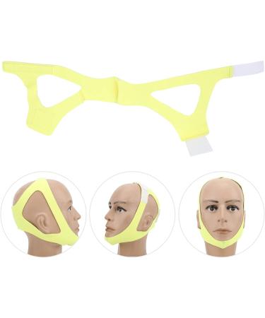 Breathable Anti-Snoring Chin Strap - Adjustable Jaw Support Belt in Yellow - Buy Online on GoSupps.com