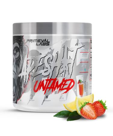 Primeval Labs Ape Untamed Pre Workout Energy Drink Powder | Max Support for Pumps & Focus | Nitric Oxide Production Preworkout Energy with L-Citrulline, Beta Alanine, Strawberry Lemonade 40 Servings Strawberry Lemonade 40 …