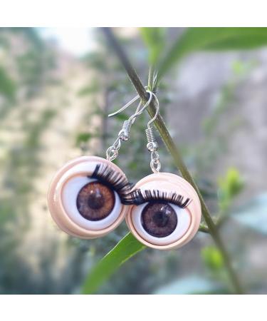 Shop Feyley Earrings: Unique Harajuku-Style Eyelash Eyeball Earrings for Y2K Fashion | International Shipping Available - Buy Online on GoSupps.com