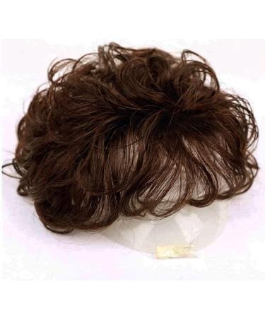 EREE HAIR 6Inch Short Curly Hair Topper Clip in Hair Topper Top Hairpieces Topper Human Hair Extensions Wiglet Topper Hair Piece for Women with Thinning Hair Light Brown Color - Buy Online on GoSupps.com