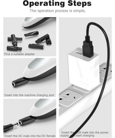 Shaver Charger Cable Kit for Philips, Whal, Kemei, Babybliss - Compatible with Mellbree - Best Quality Charging Solution - Buy Online on GoSupps.com