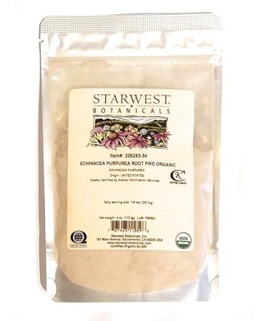 Organic Echinacea Purpurea Root Powder - 4 Oz (113 G) - Starwest Botanicals - Buy Online on GoSupps.com
