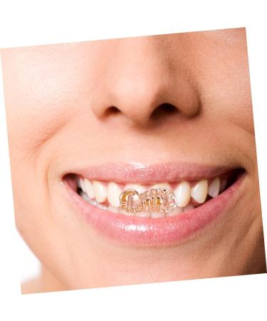 BCOATH 1pc Scorpion Single Braces Decor Rose Grills for Women Tooth Jewelry Vampire Aldult Man 2X1cm Golden - Buy Online on GoSupps.com