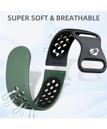 Maledan 4 Pack Sport Band for Fitbit Versa 3/Sense, Soft Replacement Wristband Set for Men and Women - Black Navy/Coal Black/Black Gray/Black Pine - Size L 7.1 - 8 - Buy Online on GoSupps.com
