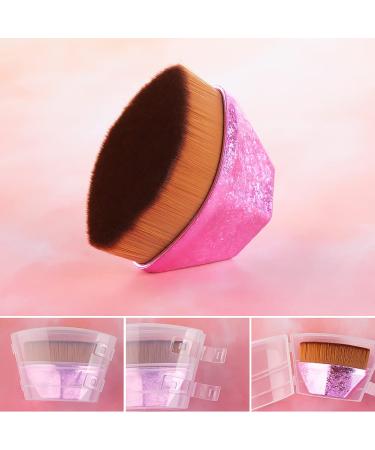 Flat Top Kabuki Foundation Brush - Flawless Liquid & Powder Makeup Application | Golden & Rose | Ideal for Cream & Rouge Cosmetics - Buy Online on GoSupps.com
