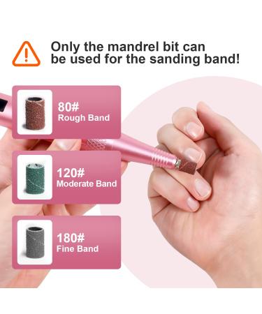 PELCAS Cordless Electric Nail Drill Kit - 20000RPM, 5 Speeds, LCD Display, 11 Attachments - Pink - Buy Online on GoSupps.com