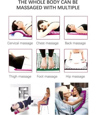 FRESHN Eco Acupressure Massage Cushion & Pillow Natural Linen Cotton Trigger Point Mat for Stress Relief & Reflexology (Blue) - Buy Online on GoSupps.com