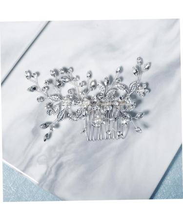 FRCOLOR 1pc Photography Props Bridal Barrette Pearl Clips for Hair Bridal Leaf Flower Hair Bride Hair Clip Pearl Hair Pin Fashion Headwear Pearl Tiara Wedding Hair Comb Dinner Party - Buy Online on GoSupps.com