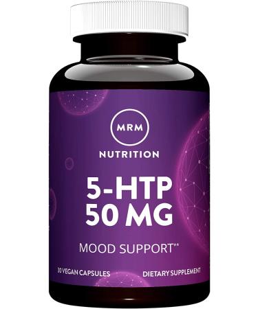 MRM Nutrition 5-HTP Supplement | 50mg 5-Hydroxy-Tryptophan | Vegan + Gluten-Free | Plant-Based Capsules | 30 Servings