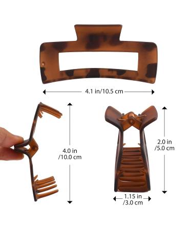 8 Pack Large Rectangle Hair Claw Clips - Matte Hair Clips for Women - Strong Hold for Thin, Thick, Curly Hair - Non-slip Square Hair Accessories - Buy Online on GoSupps.com
