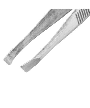 SHAPOKY Eyebrow Tweezers - Carbon Steel Inclined 9cm for Precision Hair Removal - Silver Color - International Shipping Available - Buy Online on GoSupps.com