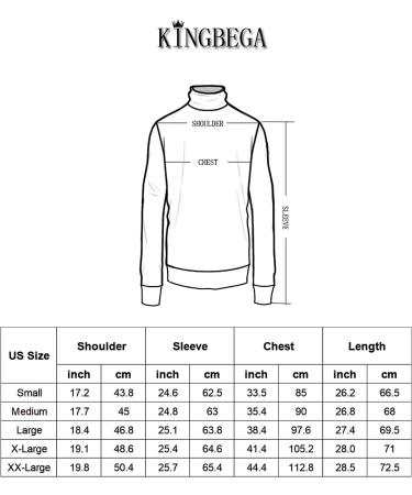 KINGBEGA Men's Slim Fit Turtleneck Sweater - Black, Small - Buy Online on GoSupps.com