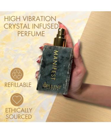 MANIFEST Labradorite Crystal Perfume 3.4oz | Third Eye Chakra Healing & Ayurvedic Aromatherapy | Long-Lasting Mint Luxury EDP | Spiritual Gift for Men & Women - Buy Online on GoSupps.com