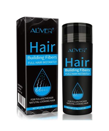 Hair Building Fibers Hair Powder Spray Hair Loss Concealer Fiber Hair Thickening Fiber Hair Fibers for Men and Women (Dark brown)