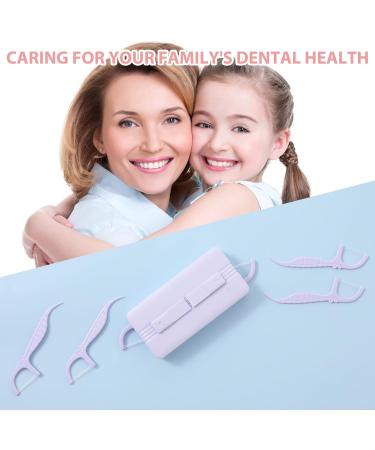Portable Tooth Pocket Lila - 2 pcs Automatic Dental Floss Organizer & Travel Storage Box with 10 Refillable Picks | Perfect for Dinner Dates - Buy Online on GoSupps.com