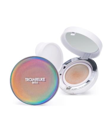 TROIAREUKE Seoul Bridal Cushion Foundation (Shade 22 Yellow Beige) Natural Coverage Foundation I Wedding Makeup for All Skin Types  Glowing Flawless Finish I Korean Aesthetic Makeup 1 Count (Pack of 1) Seoul 22 Yellow...