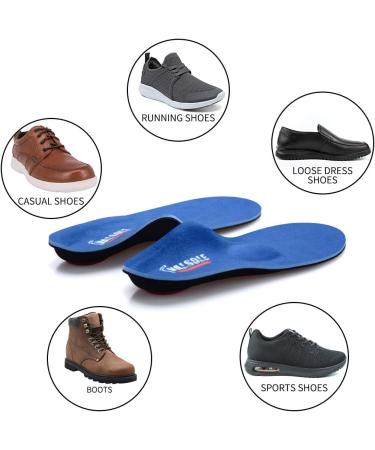 Valsole Orthotic Insole for High Arch Support | Soft Medical Insoles for Flat Feet & Plantar Fasciitis | Man/Woman (10.5-11 UK-295mm Blue) - Buy Online on GoSupps.com