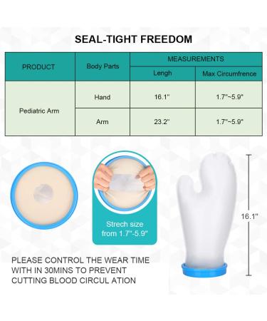 Waterproof Hand Cast Cover - Shower Protector for Finger & Wrist Injuries | Unisex Bandage Wrap for Bathing - Buy Online on GoSupps.com